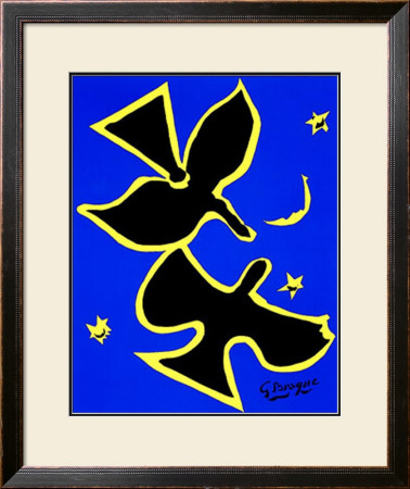 Oiseau Noir Sur Fond Bleu by Georges Braque Pricing Limited Edition Print image