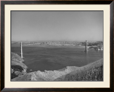 1935 Golden Gate Bridge Towers 1 And 2 Poster by Photo Archive Underwood Pricing Limited Edition Print image