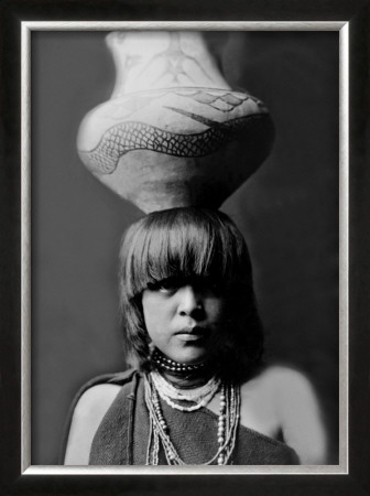 San Ildefonso Girl With Jar by Edward S. Curtis Pricing Limited Edition Print image