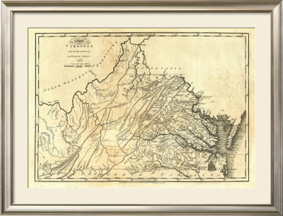 State Of Virginia, C.1795 by Mathew Carey Pricing Limited Edition Print image