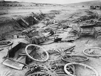 French Casualties And Wrecked Transport At Cape Helles On Gallipoli During World War I by Robert Hunt Pricing Limited Edition Print image