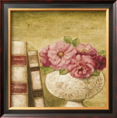 Potted Flowers With Books I by Eric Barjot Pricing Limited Edition Print image
