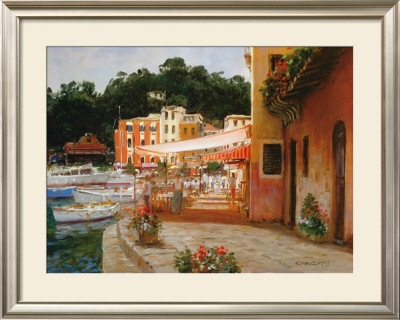Morning Stroll In Portofino by George W. Bates Pricing Limited Edition Print image