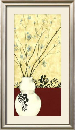 Burgundy Blossom Tapestry I by Jennifer Goldberger Pricing Limited Edition Print image