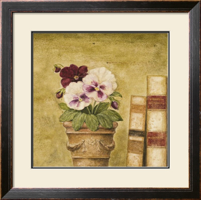Potted Flowers With Books Ii by Eric Barjot Pricing Limited Edition Print image