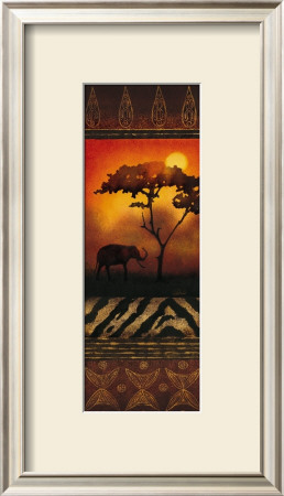 Elephant At Sunset by Nicola Rabbett Pricing Limited Edition Print image