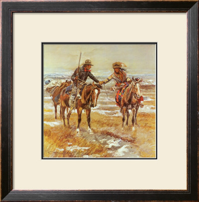 Doubtful Handshake by Charles Marion Russell Pricing Limited Edition Print image
