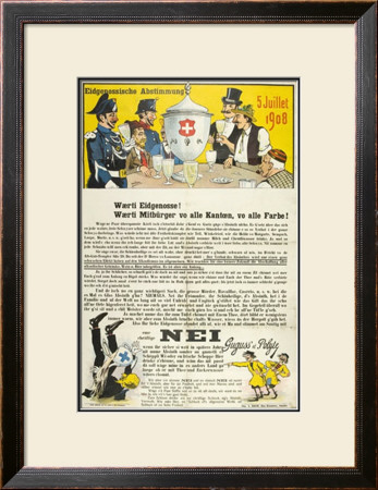 1908 Swiss Anti-Absinthe Referendum by Gantner Pricing Limited Edition Print image
