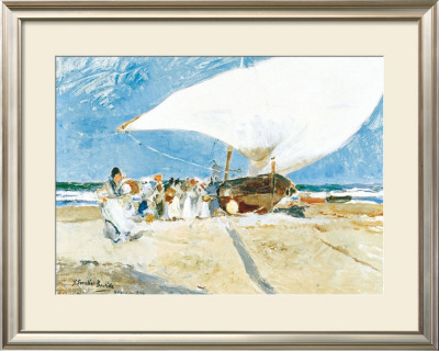 Barcas Y Grupos De Pescadores En Valencia by Joaquin Sorolla Y Bastida Pricing Limited Edition Print image