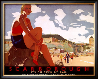 Scarborough, It's Quicker By Rail by Andrew Johnson Pricing Limited Edition Print image