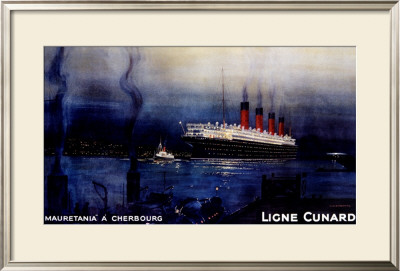 Cunard Line, Mauretania To Cherbourg by Kenneth Shoesmith Pricing Limited Edition Print image
