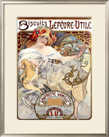 Lefevre-Utile Biscuits by Alphonse Mucha Pricing Limited Edition Print image