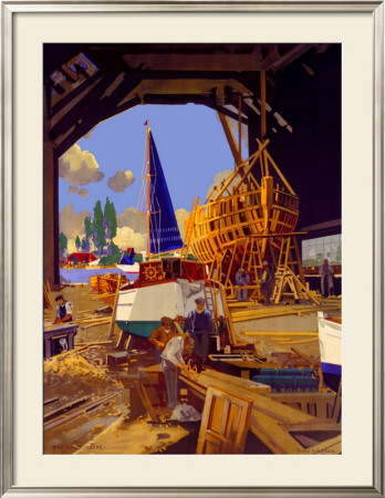 Boatbuilding by Frank Mason Pricing Limited Edition Print image