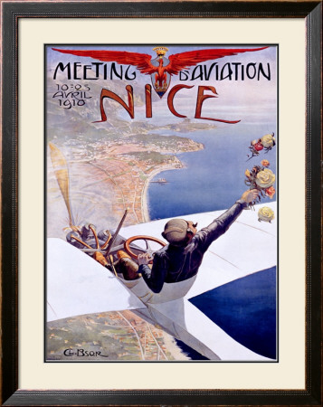 Meeting D'aviation, Nice, 1910 by Charles Leonce Brosse Pricing Limited Edition Print image