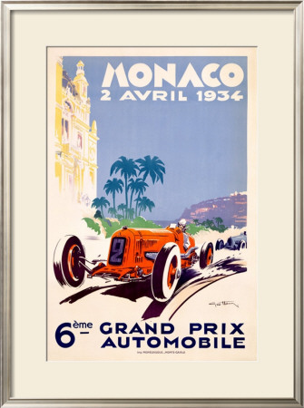 Monaco Grand Prix F1 Race, C.1934 by Geo Ham Pricing Limited Edition Print image