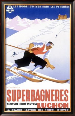 Luchon Superbagneres, Snow Ski by Gaston Gorde Pricing Limited Edition Print image