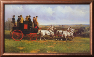 Coach And Four Descending Hill by John Sturgess Pricing Limited Edition Print image