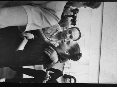 Nycb Choreographer George Balanchine And Ballerina Suzanne Farrell During Break In Rehearsal by Gjon Mili Pricing Limited Edition Print image