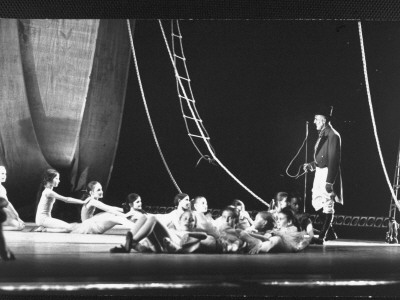 Children Of The Nyc Ballet Rehearsing With Ringmaster Jerome Robbins For Circus Polka by Gjon Mili Pricing Limited Edition Print image