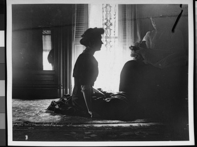 Mrs. Roy Riggs And A Woman Holding What Appears To Be A Baby In A Blanket by Wallace G. Levison Pricing Limited Edition Print image