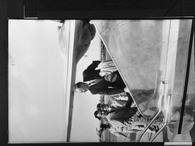 Robert D. Murphy Boarding Plane For Lebanon During Crisis; At Airport by Ed Clark Pricing Limited Edition Print image