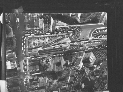 Helicopter View Traffic Entering The Cross-Hudson Lincoln Tunnel by Margaret Bourke-White Pricing Limited Edition Print image