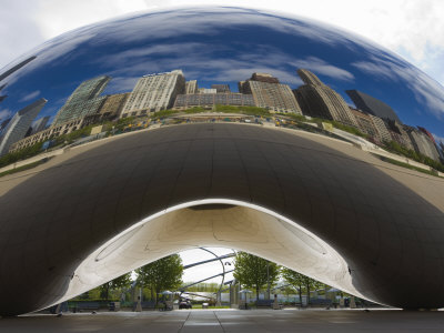 Cloud Gate Sculpture In Millennium Park, Chicago, Illinois, United States Of America, North America by Amanda Hall Pricing Limited Edition Print image