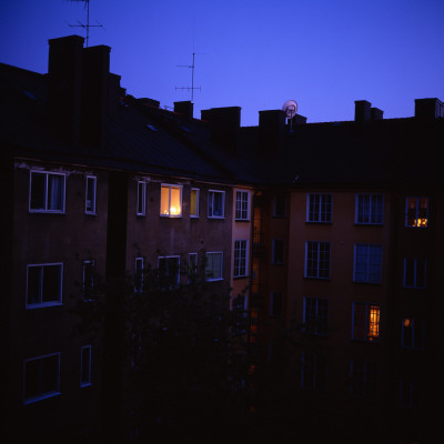 Apartment Building At Dusk, Sweden by Otmar Thormann Pricing Limited Edition Print image