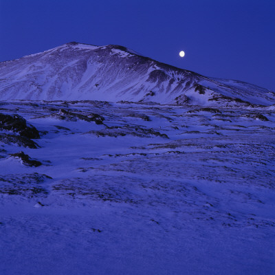 Moon Over A Snow Covered Mountain by Torleif Svensson Pricing Limited Edition Print image