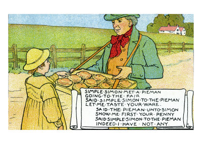Simple Simon Met A Pieman, Nursery Rhyme by Harold Copping Pricing Limited Edition Print image