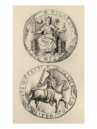 The Seals Of Richard I (1157-1199) Who Reigned From 1189 To His Death by John Tenniel Pricing Limited Edition Print image