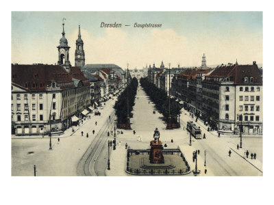 Dresden - View Of The Main Street (Hauptstrasse) by Adolph Von Menzel Pricing Limited Edition Print image