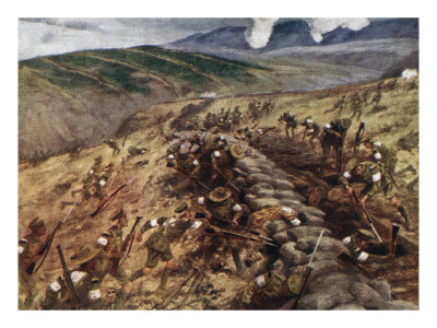 Gallipoli - Soldiers Fighting In The Turkish City Of Gallipoli During World War I, 1915 by Thomas Crane Pricing Limited Edition Print image