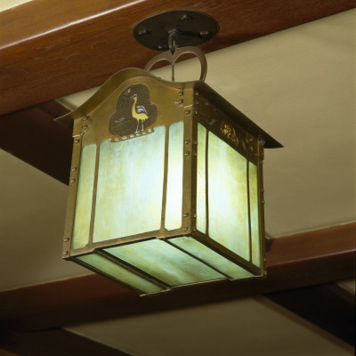 The David B, Gamble House, Pasadena, California, Bronze Lantern In Entrance Hall by Mark Fiennes Pricing Limited Edition Print image