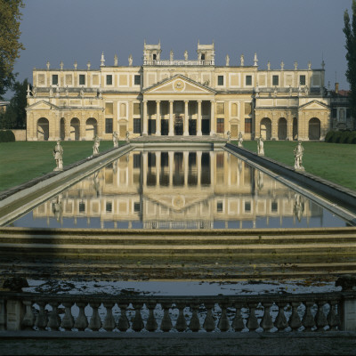 Stable Block, Villa Pisani, Stra, 1732-56, Exterior With Pool, Architect: Girolamo Frigimelica by Joe Cornish Pricing Limited Edition Print image