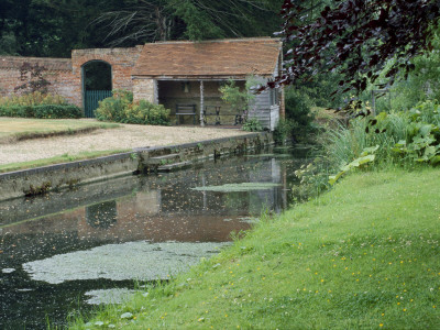 The Priory, Beech Hill, Berkshire: View Of The River Showing The 1930 S Summerhouse by Clive Nichols Pricing Limited Edition Print image