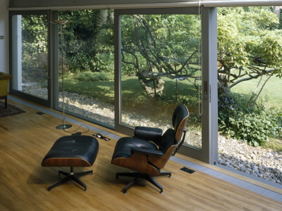 White House, Barnes, Living Area In Conseravtory With Eames Lounger And Footstool by Alberto Piovano Pricing Limited Edition Print image