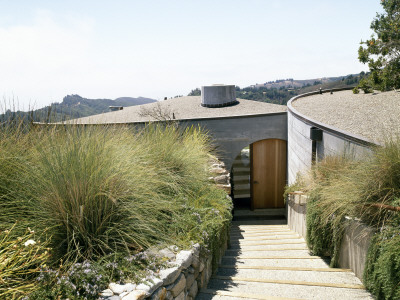 Tommy's House, Big Sur, California, Entrance, Architect: Mickey Muennig by Alan Weintraub Pricing Limited Edition Print image