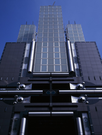 Quadruple Tower, Kirin Plaza, Osaka, Japan, 1986 - 1987, Elevation Looking Skywards by Bill Tingey Pricing Limited Edition Print image