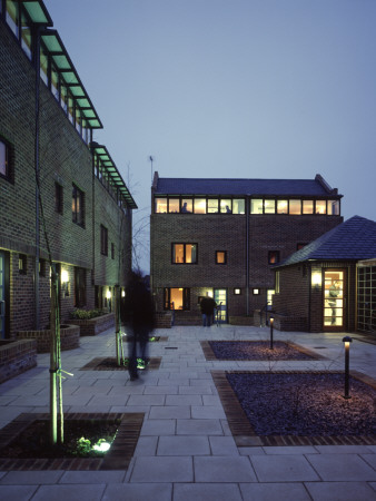 Student Accommodation, Jesus College, Oxford, Courtyard Area At Dusk, Architect: Maguire And Co by Charlotte Wood Pricing Limited Edition Print image