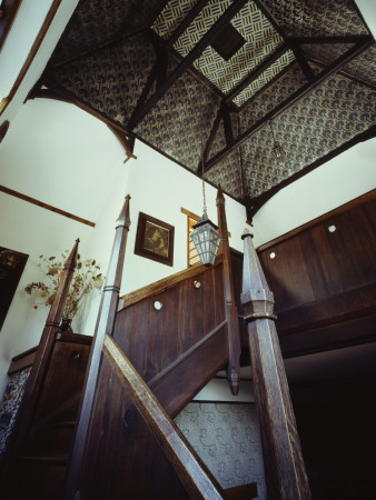 The Red House, Bexleyheath, Towards Staircase Turret Ceiling, 1859-60, Architect: Philip Webb by Charlotte Wood Pricing Limited Edition Print image