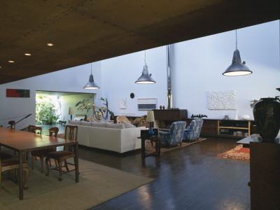 House For Brazilian Film Director, Sao Paolo, Dining And Living Areas, Architect: Isay Weinfeld by Alan Weintraub Pricing Limited Edition Print image
