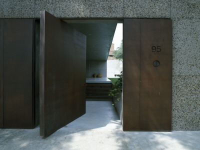 Casa Marrom, Sao Paulo, Street Entrance, Architect: Isay Weinfeld by Alan Weintraub Pricing Limited Edition Print image