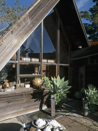 Wild Bird, Big Sur, California, 1957, Seaward Patio, Architect: Nathaniel And Margaret Owings by Alan Weintraub Pricing Limited Edition Print image