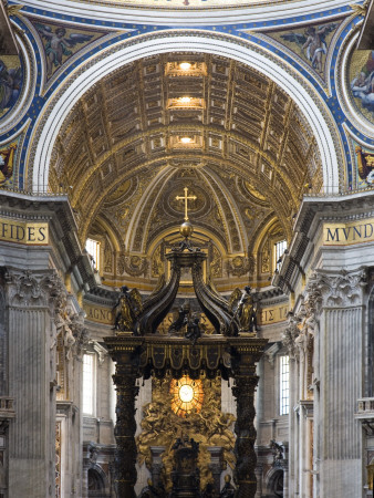 The Altar, St Peter's Basilica, Vatican City, Rome, Italy by David Clapp Pricing Limited Edition Print image