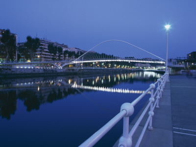 Campo Volantin Footbridge, Bilbao, Spain, Architect: Santiago Calatrava by David Mark Soulsby Pricing Limited Edition Print image