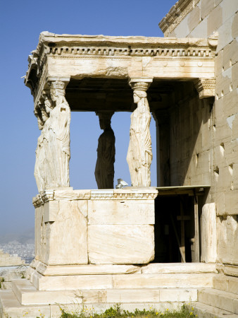 The Acropolis, Athens, The Erechtheion, Side Elevation Of The Porch Of The Caryatids by Colin Dixon Pricing Limited Edition Print image