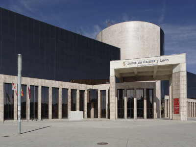 South Facade Of Edificio De Usos Multiples - Council Building Seen From West, Leon, Spain by David Borland Pricing Limited Edition Print image