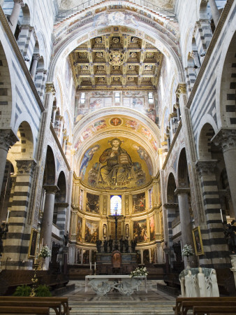 The Altar And Nave,The Duomo, Pisa, Italy by David Clapp Pricing Limited Edition Print image