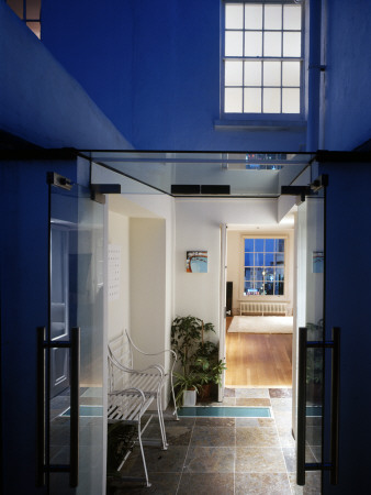 Refurbished House, Brighton, England, Rear Exterior, Glass Conservatory, Architect: Helen Wheeler by David Churchill Pricing Limited Edition Print image